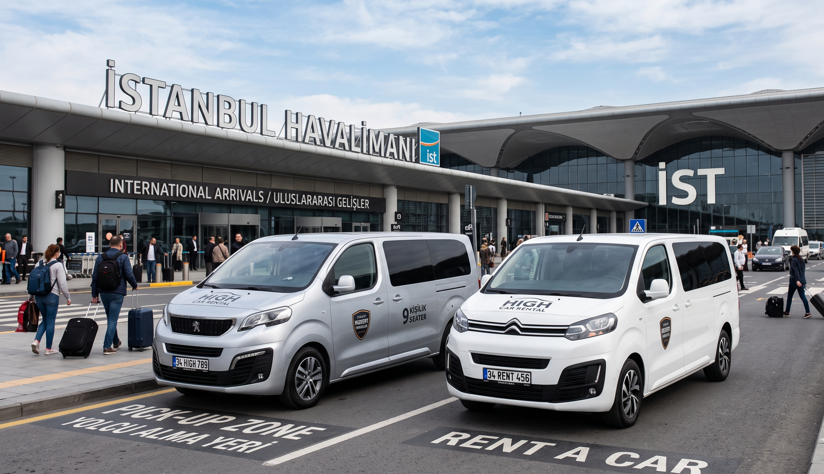 İstanbul Havalimanı 9 Kişilik Araç Kiralama - Peugeot Expert Traveller ve Citroen SpaceTourer